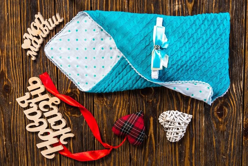 Конверт-одеяло вязка+бязь